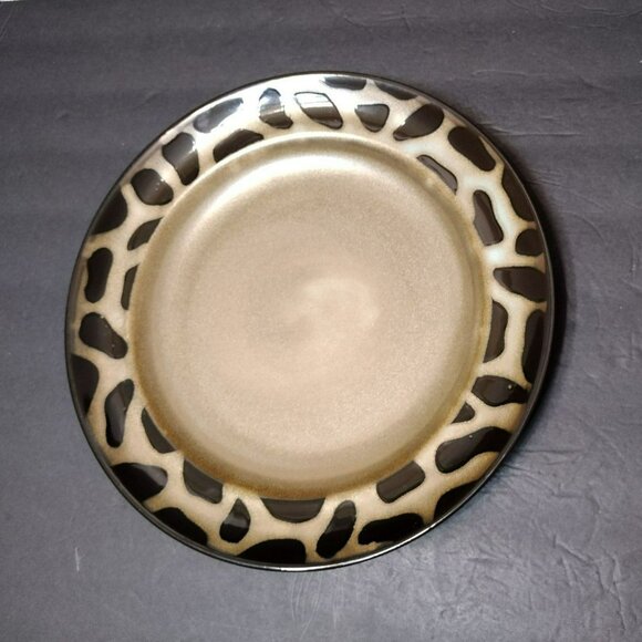 3rd Set of 2 Joseph Abboud Cheetah Dinner Plates 11" Brown Leopard Animal Print - Picture 3 of 10